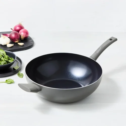 ISENVI Avon keramische wokpan 32 CM - Ergo greep