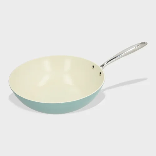 Blauw | Keramische wokpan 30 cm | Cook and Pan