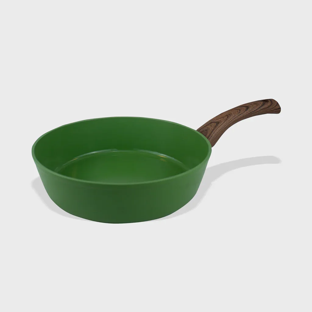 GoGreenHapjespansauteerpan24cmgroenkeramisch Groen | Keramische hapjespan 24 cm | Cook & Pan