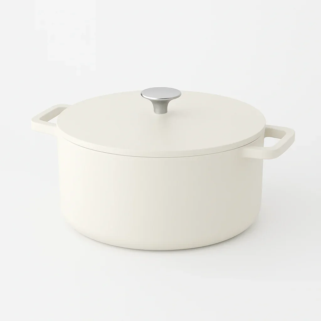 Go_Ivory_Gietijzeren_Braadpan_Creme_wit Witte braadpan met deksel | Cook & Pan
