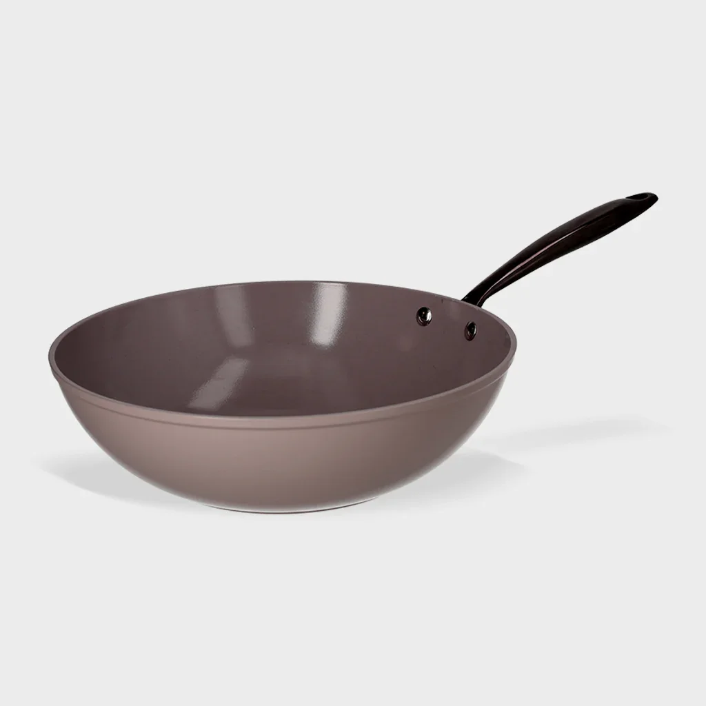 Taupe | Keramische wokpan 30 cm | Cook and Pan