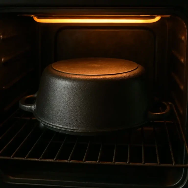 Gietijzeren pan inbranden