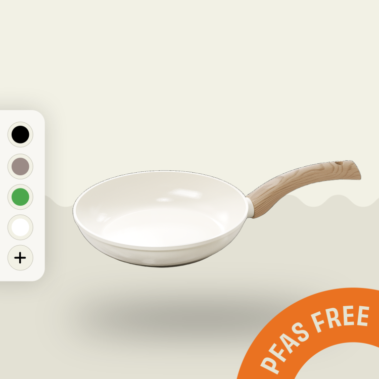 Crème | Keramische Koekenpan 24 cm | Cook & Pan