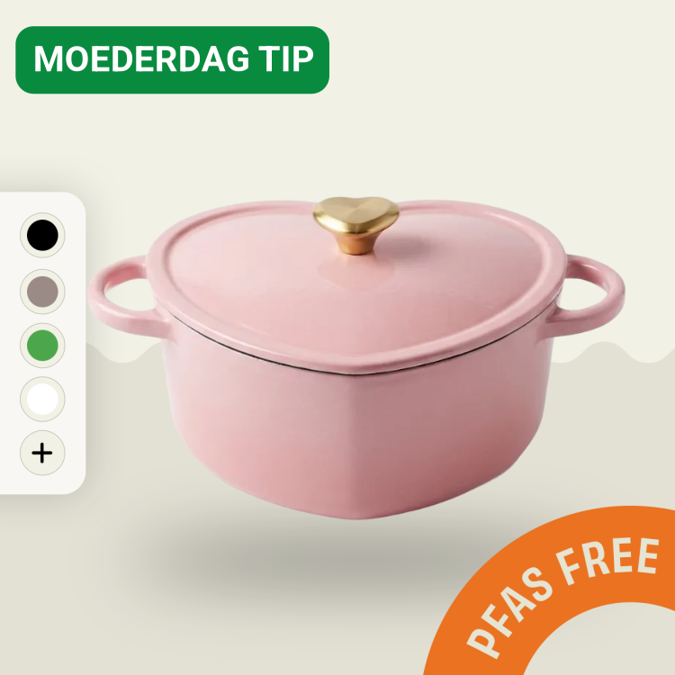 Roze | Gietijzeren Braadpan 20 cm | 2.5 liter | Cook & Pan