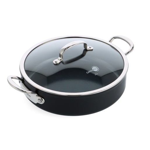 Barcelona Pro | Zwart | Keramische Hapjespan 30 cm | 4 liter | GreenPan