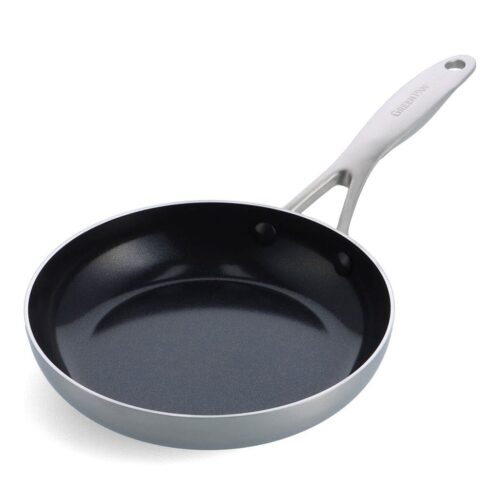 Geneva | Zilver | Keramische Koekenpan 24 cm | GreenPan