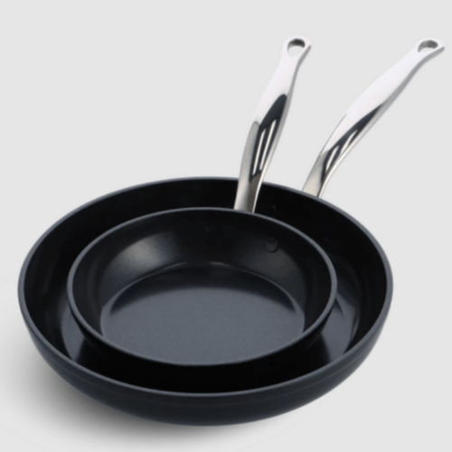 Barcelona Pro | Zwart | Keramische Koekenpan Set 20 en 28 cm | GreenPan