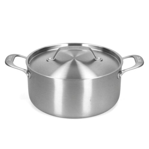 Stainless Steel | Zilver | RVS Kookpan 24 cm | met deksel | 3,3 liter | Skottsberg