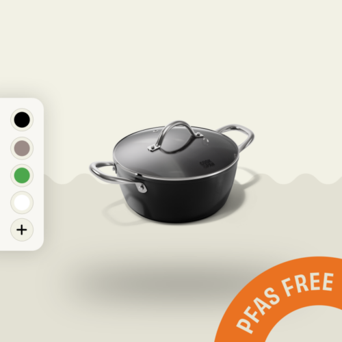 Zwart | Inductie Kookpan 24 cm | met deksel | Cook & Pan